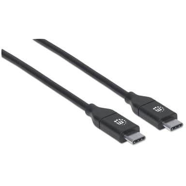 Manhattan USB-C to USB-C Cable, 2m, Male to Male, 480 Mbps (USB 2.0), 5A (super fast charging), Hi-Speed USB, Black, Lifetime Warranty, Equivalent to USB2C5C2M view 2