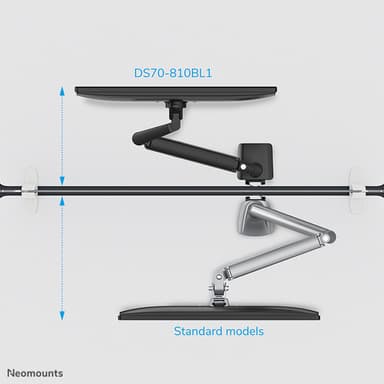 Neomounts DS70-810BL1 Monitor arm 17-32" - gas spring - space saving - 180°-stop view 17