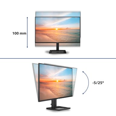 Philips 1000 series 27E1N1600AE/00 computer monitor 68.6 cm (27") 2560 x 1440 pixels Quad HD LCD Black view 3