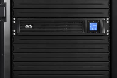 APC Smart-UPS C, Line Interactive, 1000VA, Rackmount 2U, 230V, 4x IEC C13 outlets, SmartConnect port, USB and Serial communication, AVR, Graphic LCD view 7