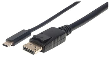 Manhattan USB-C to DisplayPort Cable, 4K@60Hz, 1m, Male to Male, Black, Not Bi-Directional, Three Year Warranty, Equivalent to CDP2DP1MBD view 1