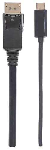 Manhattan USB-C to DisplayPort Cable, 4K@60Hz, 1m, Male to Male, Black, Not Bi-Directional, Three Year Warranty, Equivalent to CDP2DP1MBD view 4