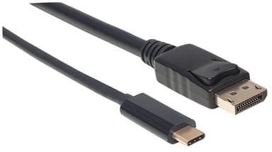 Manhattan USB-C to DisplayPort Cable, 4K@60Hz, 1m, Male to Male, Black, Not Bi-Directional, Three Year Warranty, Equivalent to CDP2DP1MBD view 2