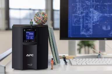 APC Smart-UPS C, Line Interactive, 1000VA, Tower, 230V, 8x IEC C13 outlets, SmartConnect port, USB and Serial communication, AVR, Graphic LCD view 8