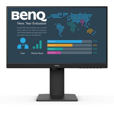 BenQ BL2486TC computer monitor 60.5 cm (23.8") 1920 x 1080 pixels Full HD Black view 1
