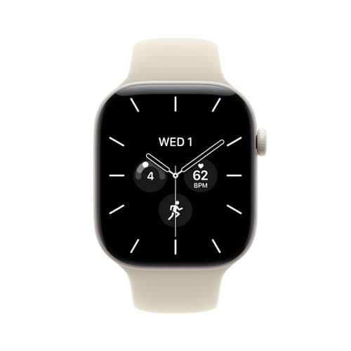 Apple Watch Series 12 GPS + Cellular 42mm Pearl White Ceramic Case with Sand Sport Band - S/M