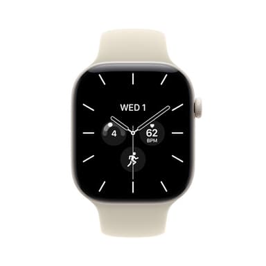 Apple Watch Series 12 GPS + Cellular 42mm Pearl White Ceramic Case with Sand Sport Band - S/M view 2