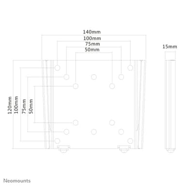 Neomounts FPMA-W25BLACK Monitor/TV mount wall 10-30" - ultra-flat view 8