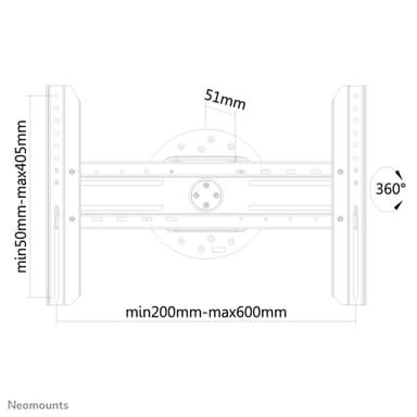 Neomounts LED-WR100BLACK TV mount wall 37-75" - rotatable view 7
