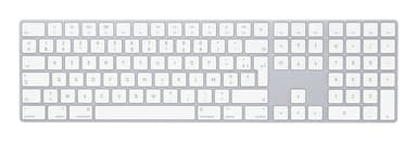 Apple Magic w/ Numeric Keypad keyboard Universal Bluetooth AZERTY French Silver, White view 1