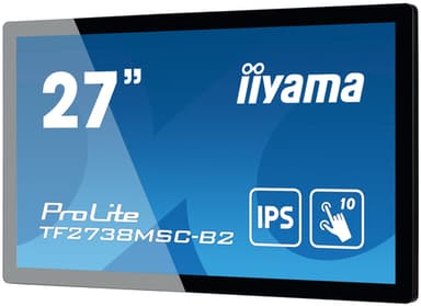 iiyama ProLite TF2738MSC-B2 computer monitor 68.6 cm (27") 1920 x 1080 pixels Full HD LED Touchscreen Multi-user Black view 3