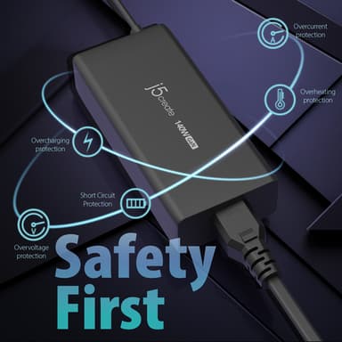 j5create JUP17140 140W GaN PD3.1 USB-C® - EU view 8