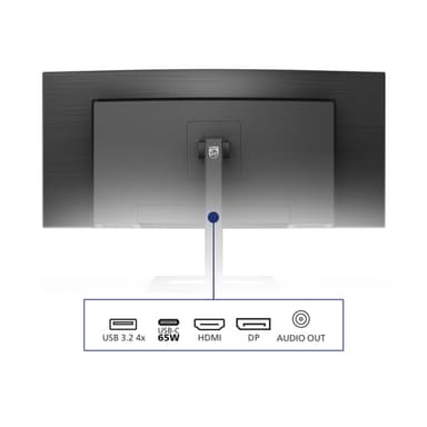 Philips E Line 346E2CUAE/00 computer monitor 86.4 cm (34") 3440 x 1440 pixels Wide Quad HD+ LCD Black view 4