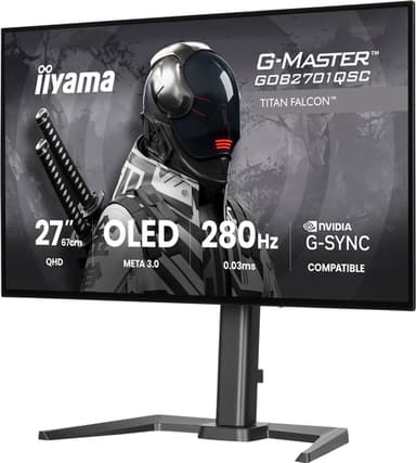 iiyama G-MASTER GOB2701QSC-B1 computer monitor 68.6 cm (27") 2560 x 1440 pixels 2K Ultra HD OLED Black view 5