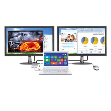 j5create JUA365 USB™ 3.0 to Dual HDMI Multi-Monitor Adapter, Silver view 5