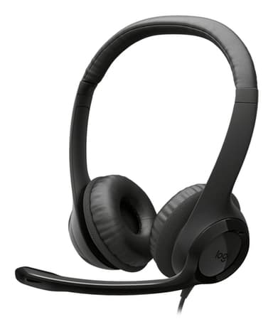 Logitech H390 Headset Wired Head-band Calls/Music USB Type-C Black view 1