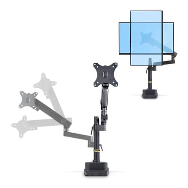 StarTech.com Desk Mount Monitor Arm, Up to 40-inch Screen/17.6lb (8kg), Mechanical Spring-Assisted Arm, C-Clamp/Grommet, Top-Down Installation, Toolless Adjustment view 5