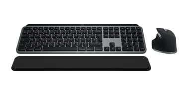 Logitech Master MX Keys S Combo for Mac keyboard Mouse included Home/Office RF Wireless + Bluetooth QWERTY UK English Aluminium, Black view 4