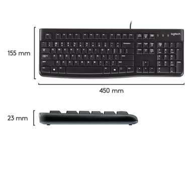 Logitech K120 Corded Keyboard view 12
