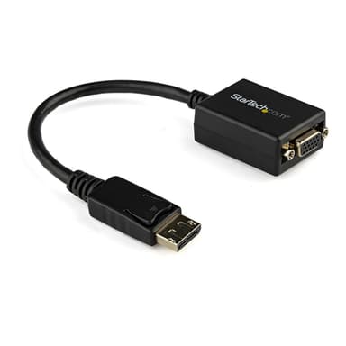 StarTech.com DisplayPort to VGA Adapter - Active DP to VGA Converter - 1080p Video - DisplayPort Certified - DP/DP++ Source to VGA Monitor Cable Adapter Dongle - Latching DP Connector view 1