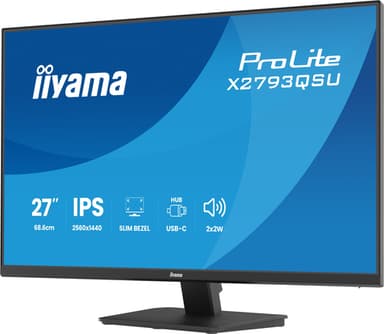 iiyama ProLite X2793QSU-B1 computer monitor 68.6 cm (27") 2560 x 1440 pixels Quad HD LED Black view 5