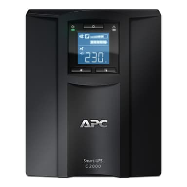 APC Smart-UPS C, Line Interactive, 2000VA, Tower, 230V, 6x IEC C13+1x IEC C19 outlets, USB and Serial communication, AVR, Graphic LCD view 5
