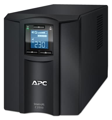 APC Smart-UPS C, Line Interactive, 2000VA, Tower, 230V, 6x IEC C13+1x IEC C19 outlets, USB and Serial communication, AVR, Graphic LCD view 6