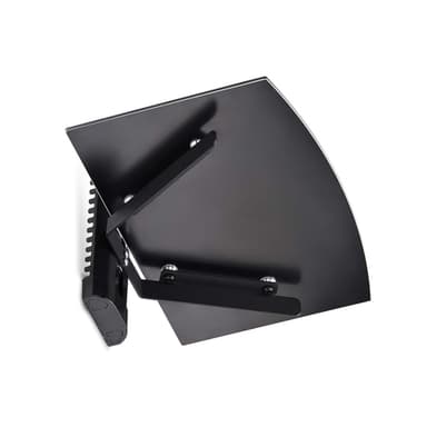 StarTech.com Floating Wall-Mounted AV Shelf, Adjustable Height Shelf For Under TV, Organize A/V Equipment On Black Tempered Glass Shelf view 7