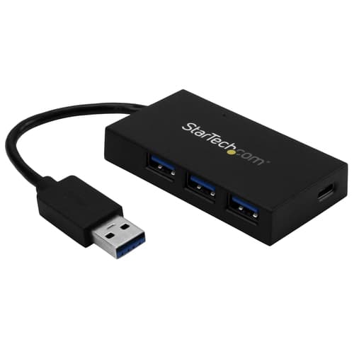 StarTech.com 4 Port USB 3.0 Hub - USB Type-A Hub with 1x USB-C & 3x USB-A Ports (SuperSpeed 5Gbps) - USB Bus Powered - USB 3.2 Gen 1 Adapter Hub - Portable/Laptop USB Hub - TAA