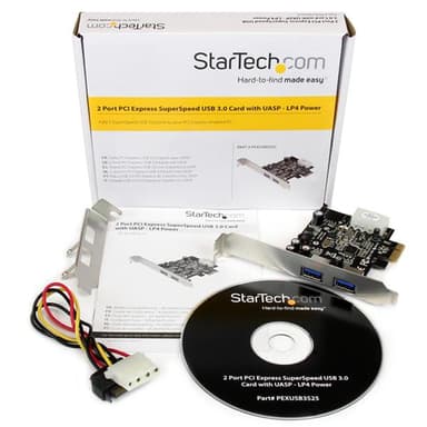 StarTech.com 2 Port PCI Express PCIe SuperSpeed (5Gbps) USB 3.0 Card Adapter with UASP - LP4 Power view 5