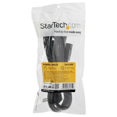 StarTech.com 2m (6ft) Computer Power Y Cord, 18AWG, EU Schuko to 2x C13, 10A 250V, Black Replacement AC Power Cord, Printer Power Cord, PC Power Supply Cable, Monitor Power Cable - UL Listed view 6