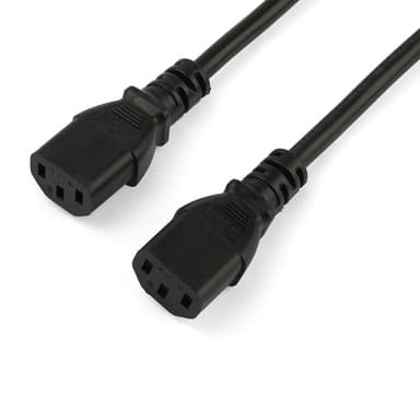 StarTech.com 2m (6ft) Computer Power Y Cord, 18AWG, EU Schuko to 2x C13, 10A 250V, Black Replacement AC Power Cord, Printer Power Cord, PC Power Supply Cable, Monitor Power Cable - UL Listed view 5
