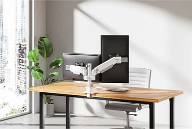 Neomounts DS65S-950WH2 Monitor arm 24-34" - gas spring - Topfix - multi-adjustable - 180°-stop view 19