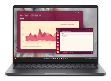 DELL Pro 14 PC14250 Intel Core Ultra 7 255U Laptop 35.6 cm (14") Full HD+ 16 GB DDR5-SDRAM 512 GB SSD Wi-Fi 6 (802.11ax) Windows 11 Pro Black UK English view 1
