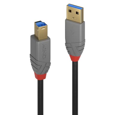 Lindy 5m USB 3.2 Type A to B Cable, 5Gbps, Anthra Line view 1