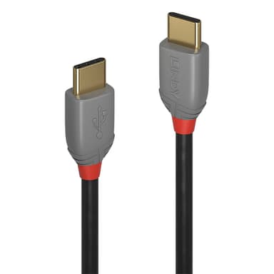 Lindy 2m USB 2.0 Type C to C Cable, Anthra Line view 1