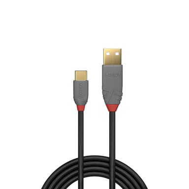 Lindy 2m USB 2.0 Type A to C Cable, Anthra Line view 2