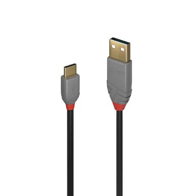 Lindy 2m USB 2.0 Type A to C Cable, Anthra Line view 1