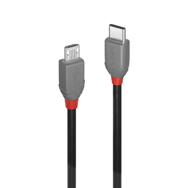 Lindy 1m USB 2.0 Type C to Micro-B Cable, Anthra Line view 1