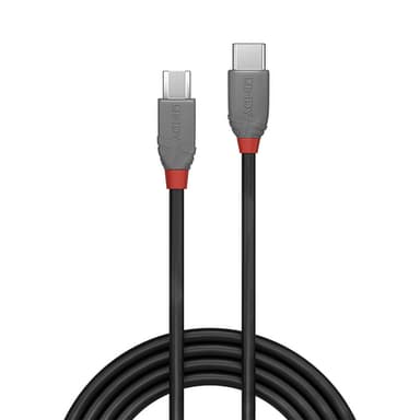Lindy 1m USB 2.0 Type C to Micro-B Cable, Anthra Line view 2