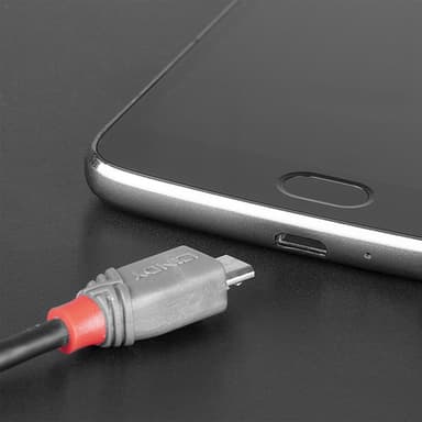 Lindy 1m USB 2.0 Type C to Micro-B Cable, Anthra Line view 4