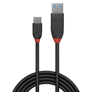 Lindy 1.5m USB 3.2 Type A to C Cable, 10Gbps, Black Line view 2