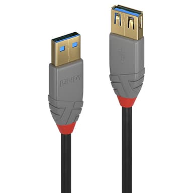 Lindy 3m USB 3.2 Type A Extension Cable, 5Gbps, Anthra Line view 1