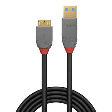 Lindy 2m USB 3.2 Type A to Micro-B Cable, 5Gbps, Anthra Line view 2