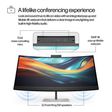HP Series 7 Pro 39.7 inch 5K2K Conferencing Monitor-740pm view 14