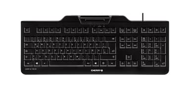 CHERRY KC 1000 SC keyboard Office USB QWERTY Spanish Black view 1