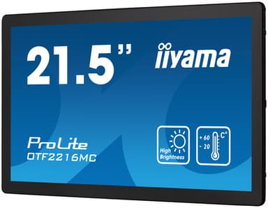 iiyama OTF2216MC-B1 computer monitor 54.6 cm (21.5") 1920 x 1080 pixels Full HD LCD Touchscreen Black view 4