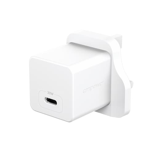 PanzerGlass empower™ by ® Turbo 30W Charger Single USB-C | UK Plug | Silver White
