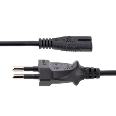 StarTech.com 3m (10ft) Laptop Power Cord, EU Plug to C7, 2.5A 250V, 18AWG, Laptop Replacement Cord, Printer Power Cable, Laptop Charger Cord, Laptop Power Brick Cord, Black view 3