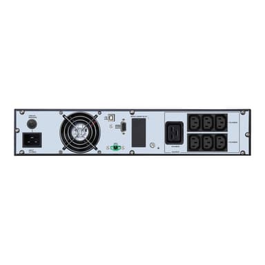 APC Easy UPS On-Line, 3kVA, Lithium-ion, Rack/Tower 2U, 230V, 6 IEC C13 + 1 IEC C19 outlets, Intelligent Card Slot, W/ rail kit view 3